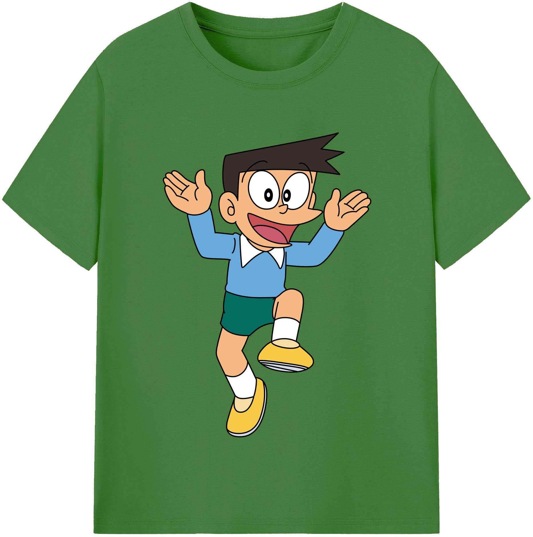 （画像用） ドラえもん 骨川 スネ夫 Doraemon Honekawa Suneo レディースカジュアルプリントTシャツ（綿100％）